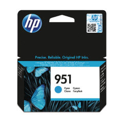 HP 951 Cyan Inkjet Cartridge (Standard Yield, 700 Page Capacity) CN050AE Image