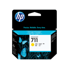 HP 711 Yellow Standard Capacity Ink Cartridge 29ml - CZ132A Image