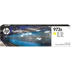 HP 973X Yellow High Yield Ink Cartridge 86ml for HP PageWide Pro 452/477 - F6T83AE Image