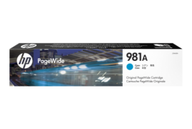 HP 981A Cyan Standard Capacity Ink Cartridge 70ml for HP PageWide Enterprise Color 556/586 - J3M68A