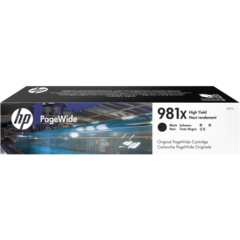 HP 981X Black High Yield Ink Cartridge 194ml for HP PageWide Enterprise Color 556/586 - L0R12A Image
