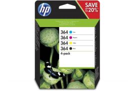 HP 364 Black and Colour Standard Capacity Ink Cartridge 6ml 3x 3ml Multipack - N9J73AE