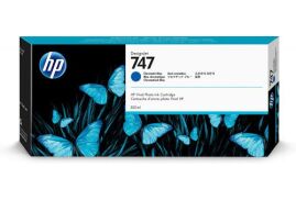 HP 747 Chromatic Blue Standard Capacity Ink Cartridge 300ml - P2V85A