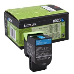 Lexmark 80C20C0 802C Cyan Toner 1K Image