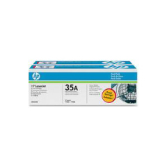 HP 35A Black Standard Capacity Toner Cartridge 1.5K pages Twinpack for HP LaserJet P1005/P1006 - CB435AD Image