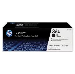 HP 36A Black Standard Capacity Toner Cartridge 2K pages Twinpack for HP LaserJet M1120/M1522/P1505 - CB436AD Image