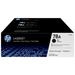 HP 78A Black Standard Capacity Toner Cartridge 2.1K pages Twinpack for HP LaserJet M1236/P1566/P1606 - CE278AD Image