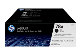HP 78A Black Standard Capacity Toner Cartridge 2.1K pages Twinpack for HP LaserJet M1236/P1566/P1606 - CE278AD