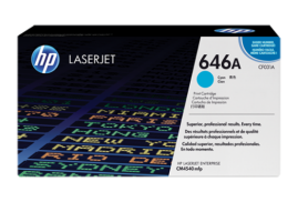 HP 646A Cyan Standard Capacity Toner Cartridge 12.5K pages for HP Color LaserJet Enterprise CM4540 - CF031A