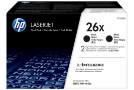 HP 26X Black High Yield Toner Cartridge 9K pages Twinpack for HP LaserJet Pro M402/M426 - CF226XD