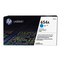 HP 654A Cyan Standard Capacity Toner Cartridge 15K pages for HP Color LaserJet Enterprise M651 - CF331A Image
