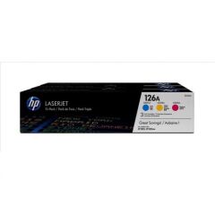 HP 126A Multipack Standard Capacity Toner Cartridge 3x 1K pages for HP LaserJet Pro 100/CP1025/M275 - CF341A Image