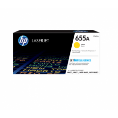 HP 655A Yellow Standard Capacity Toner Cartridge 10.5K pages for HP Color LaserJet Enterprise M652/M653/MFP M681/MFP M682 - CF452A Image