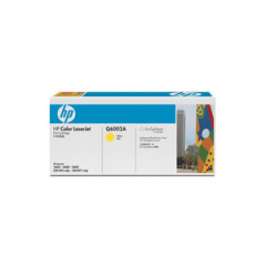 HP 124A Yellow Standard Capacity Toner Cartridge 2K pages for HP Color LaserJet 1600/2600/2605/CM1015/CM1017 - Q6002A Image