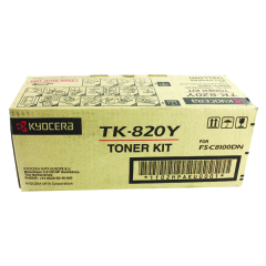 Kyocera Yellow TK-820Y Toner Cartridge Image