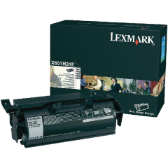 Lexmark Black Return Programme Toner Cartridge X651H31E Image