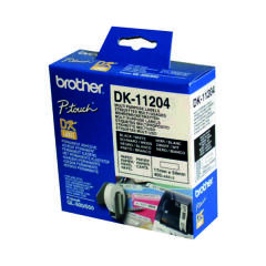 Brother Black on White Paper Multi Purpose Labels (Pack of 400) DK11204 Image
