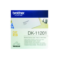 Brother Black on White Paper Standard Address Labels (Pack of 400) DK11201 Image