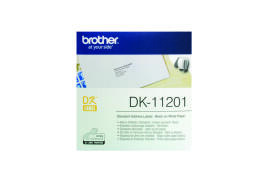 Brother Black on White Paper Standard Address Labels (Pack of 400) DK11201