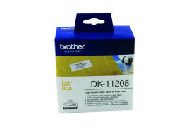 Brother Black on White Paper Large Address Labels (Pack of 400) DK11208