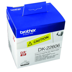 Brother Black on Yellow Continuous Length Film Tape 62mm DK22606 Image
