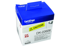 Brother Black on Yellow Continuous Length Film Tape 62mm DK22606