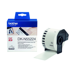 Brother Continuous Non-Adhesive Paper Roll Black on White 54mm DKN55224 Image