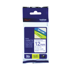 Brother P-Touch 12mm Blue on White TZE233 Labelling Tape TZE233 Image
