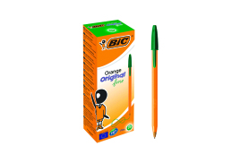 Bic Orange Fine Ballpoint Pen Green (Pack of 20) 1199110113