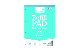 Silvine Envrion Ruled Refill Pad A4 160 Pages (Pack of 5) FSCRP80