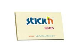 ValueX Stickn Notes 76x127mm 100 Sheets Pastel Yellow (Pack 12) 21009