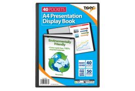 Tiger A4 Presentation Display Book 40 Pocket Black - 300933