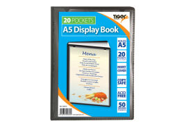 Tiger A5 Presentation Display Book 20 Pocket Black - 300930