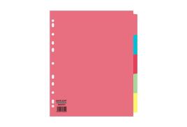 ValueX Divider 5 Part A4 Extra Wide 155gsm Card Assorted Colours - 80006DENT